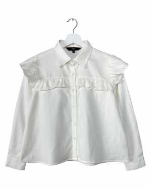 White Ruffle Shirt from Fashion with Benefits