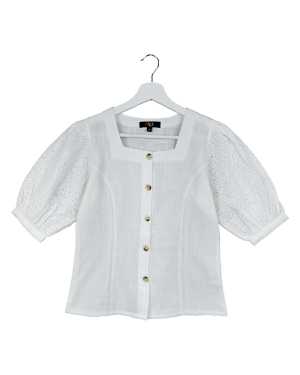 White Cringle Top from Fashion with Benefits